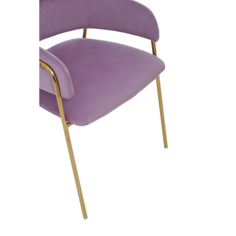 Luxe Pink Velvet Dining Chair
