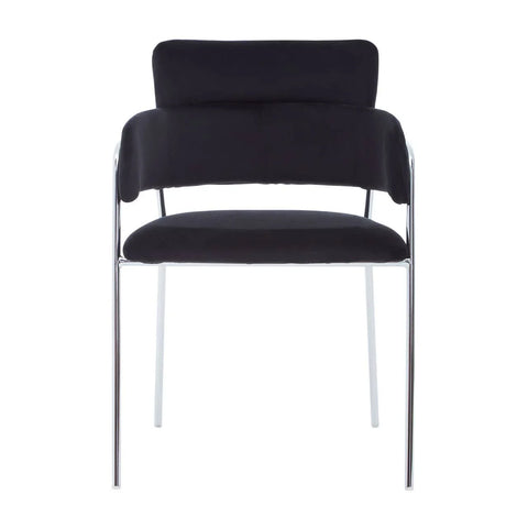 Luxe Black Velvet Dining Chair