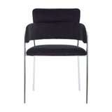 Luxe Black Velvet Dining Chair