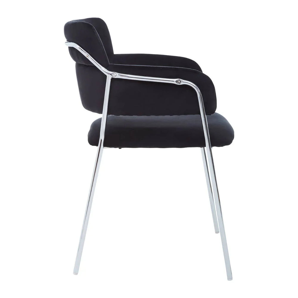 Luxe Black Velvet Dining Chair