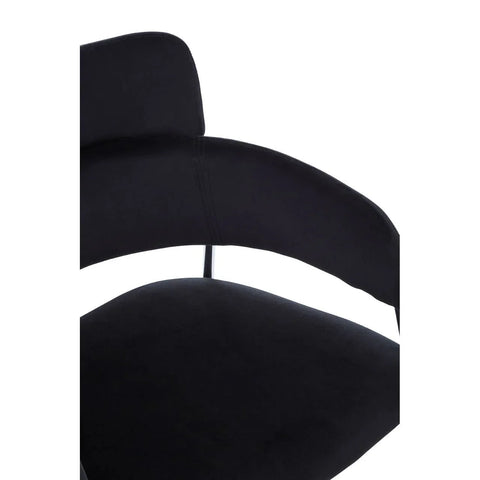 Luxe Black Velvet Dining Chair
