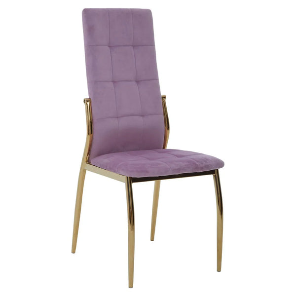 Luxe Pink Velvet Dining Chair