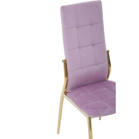 Luxe Pink Velvet Dining Chair