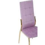 Luxe Pink Velvet Dining Chair