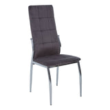 Luxe Grey Velvet Dining Chair