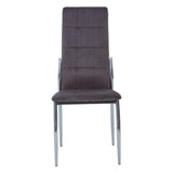 Luxe Grey Velvet Dining Chair