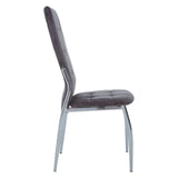 Luxe Grey Velvet Dining Chair