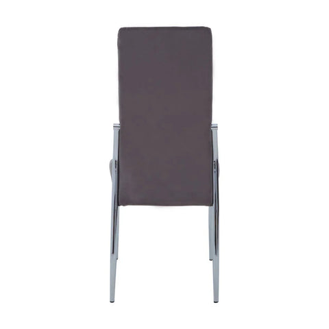 Luxe Grey Velvet Dining Chair