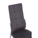 Luxe Grey Velvet Dining Chair