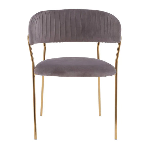 Luxe Mink Velvet Dining Chair