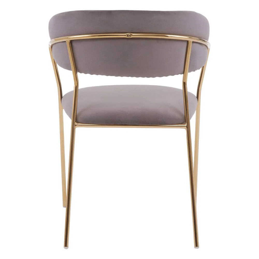Luxe Mink Velvet Dining Chair