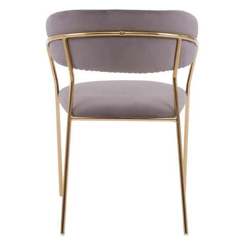Luxe Mink Velvet Dining Chair