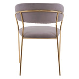 Luxe Mink Velvet Dining Chair