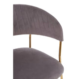 Luxe Mink Velvet Dining Chair