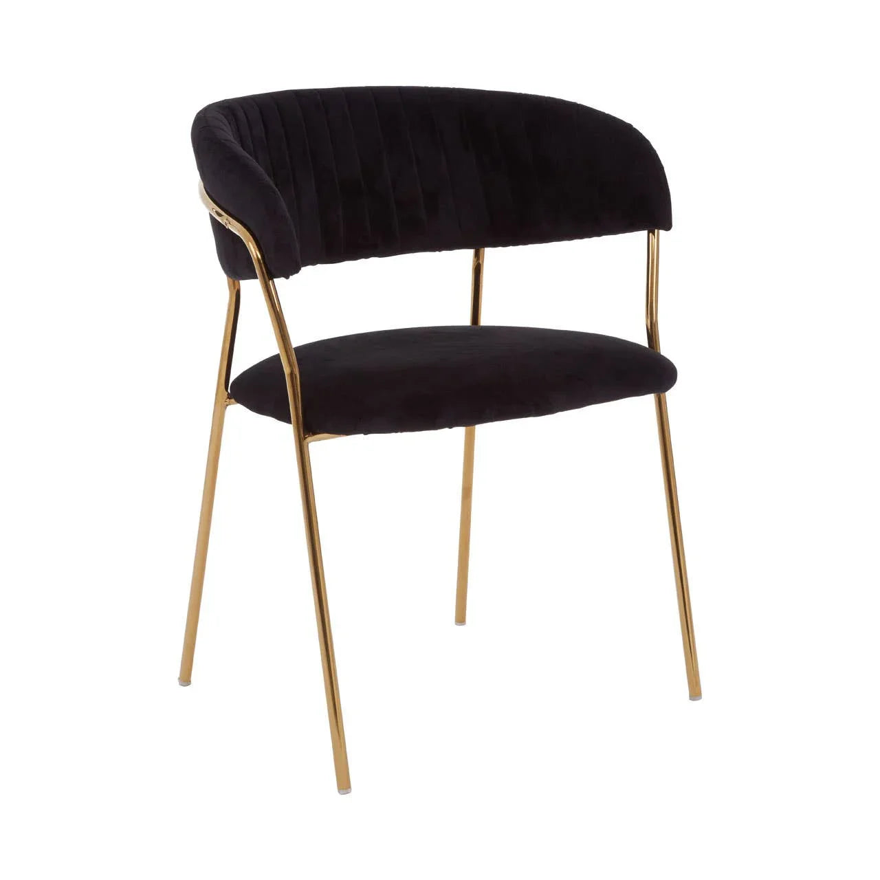 Luxe Black Velvet Dining Chair