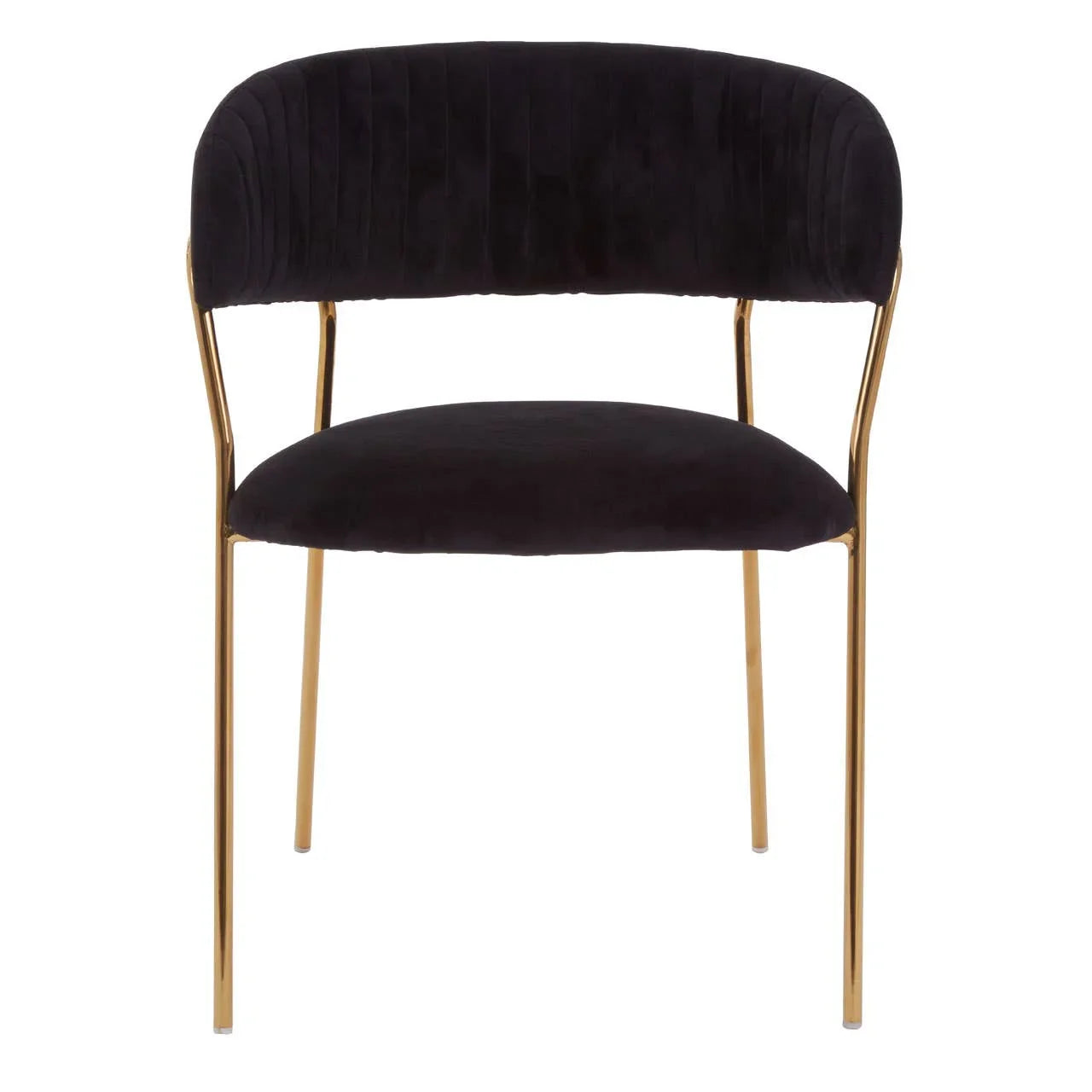 Luxe Black Velvet Dining Chair