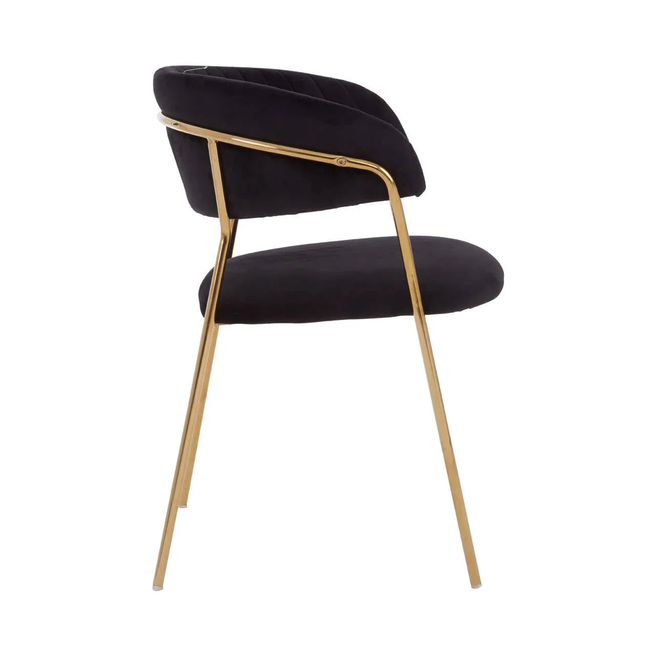 Luxe Black Velvet Dining Chair