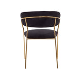 Luxe Black Velvet Dining Chair