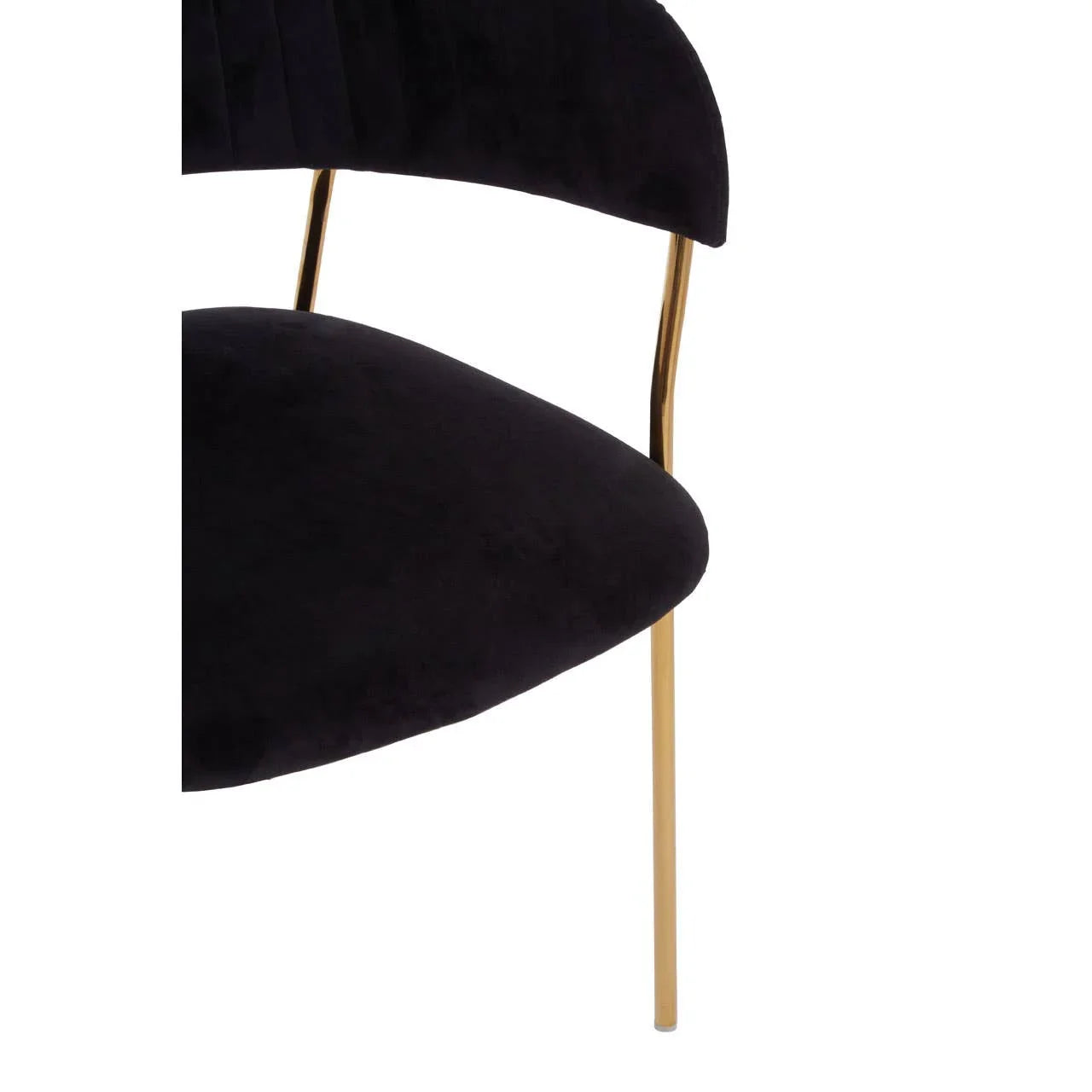 Luxe Black Velvet Dining Chair