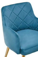 Luxe Blue Velvet Dining Chair