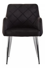 Luxe Black Velvet Dining Chair
