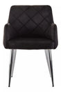 Luxe Black Velvet Dining Chair