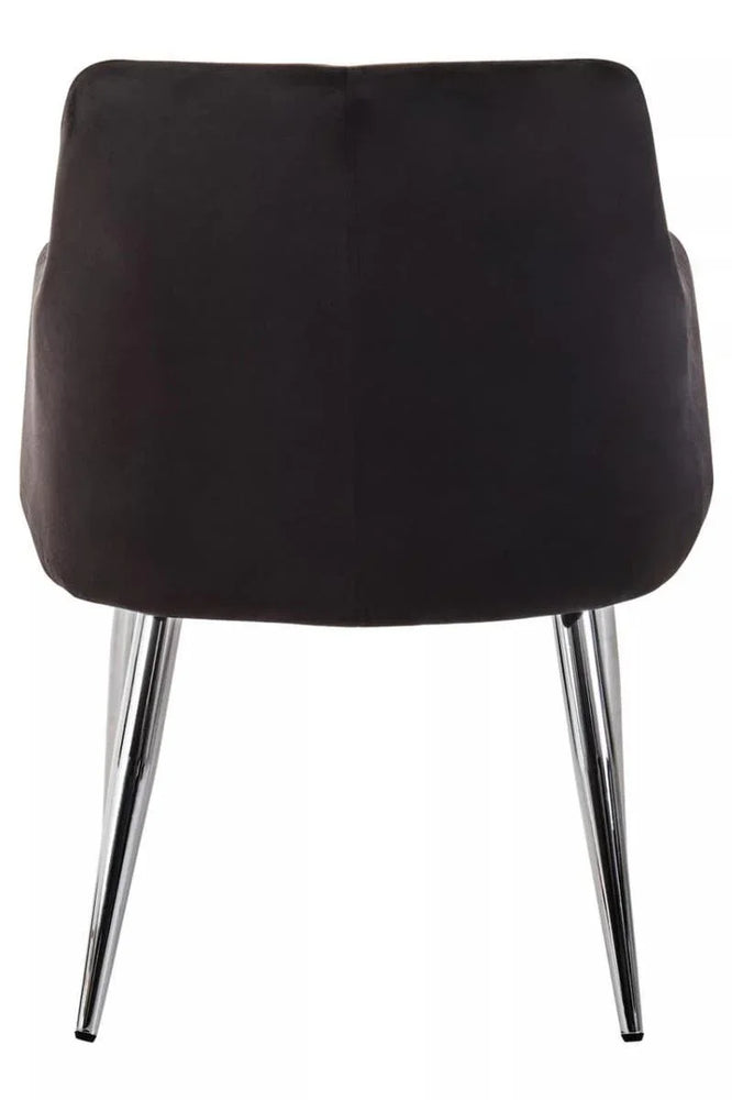 Luxe Black Velvet Dining Chair