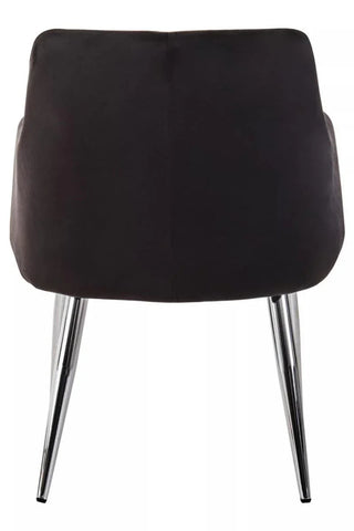 Luxe Black Velvet Dining Chair