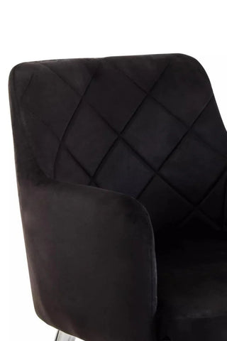 Luxe Black Velvet Dining Chair