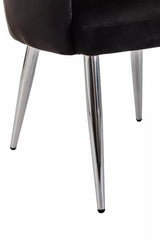 Luxe Black Velvet Dining Chair