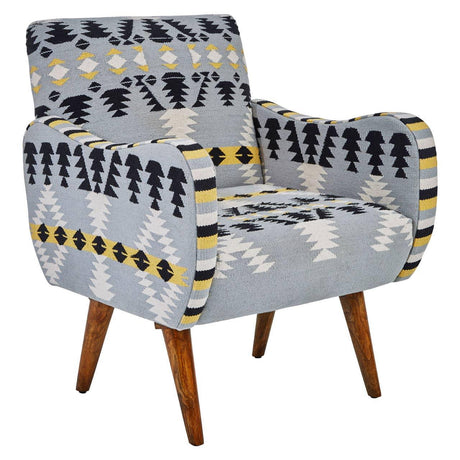 Geometric Pattern Accent Armchair