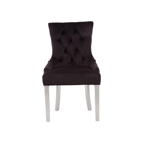 Luxe Diamond Velvet Dining Chair