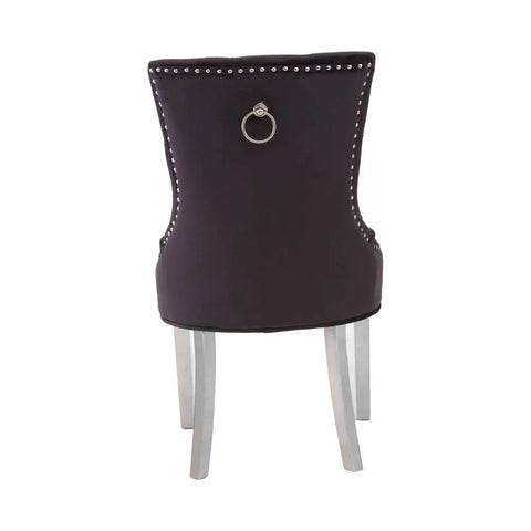 Luxe Diamond Velvet Dining Chair