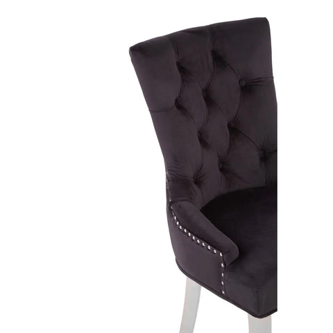 Luxe Diamond Velvet Dining Chair