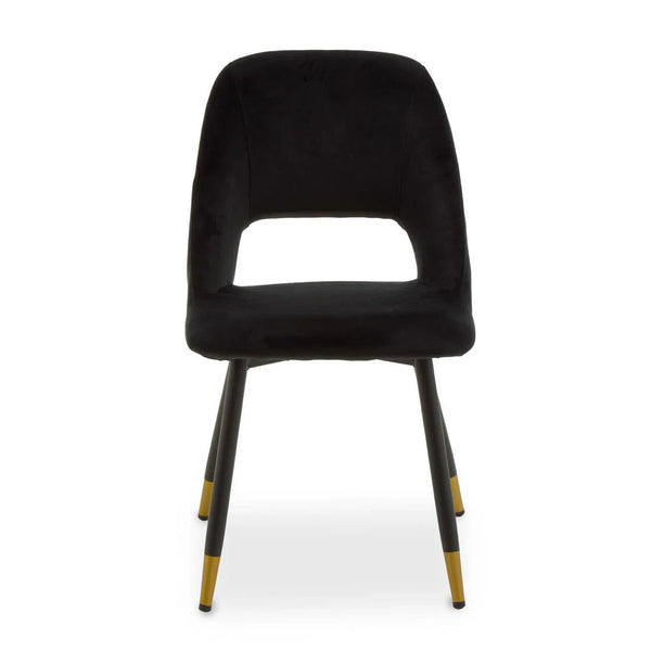 Luxe Black Velvet Dining Chair