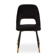 Luxe Black Velvet Dining Chair