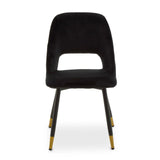 Luxe Black Velvet Dining Chair