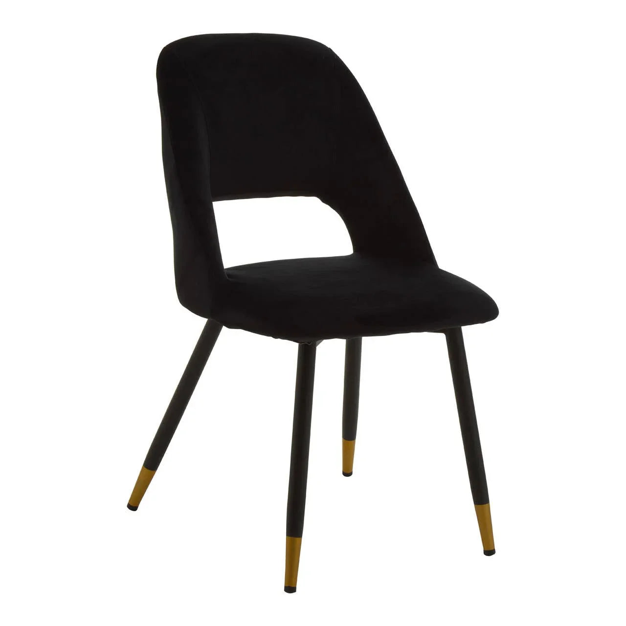 Luxe Black Velvet Dining Chair