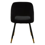 Luxe Black Velvet Dining Chair