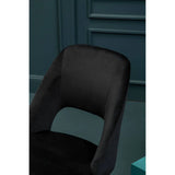 Luxe Black Velvet Dining Chair