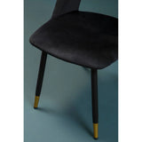 Luxe Black Velvet Dining Chair