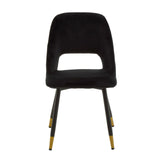 Luxe Black Velvet Dining Chair