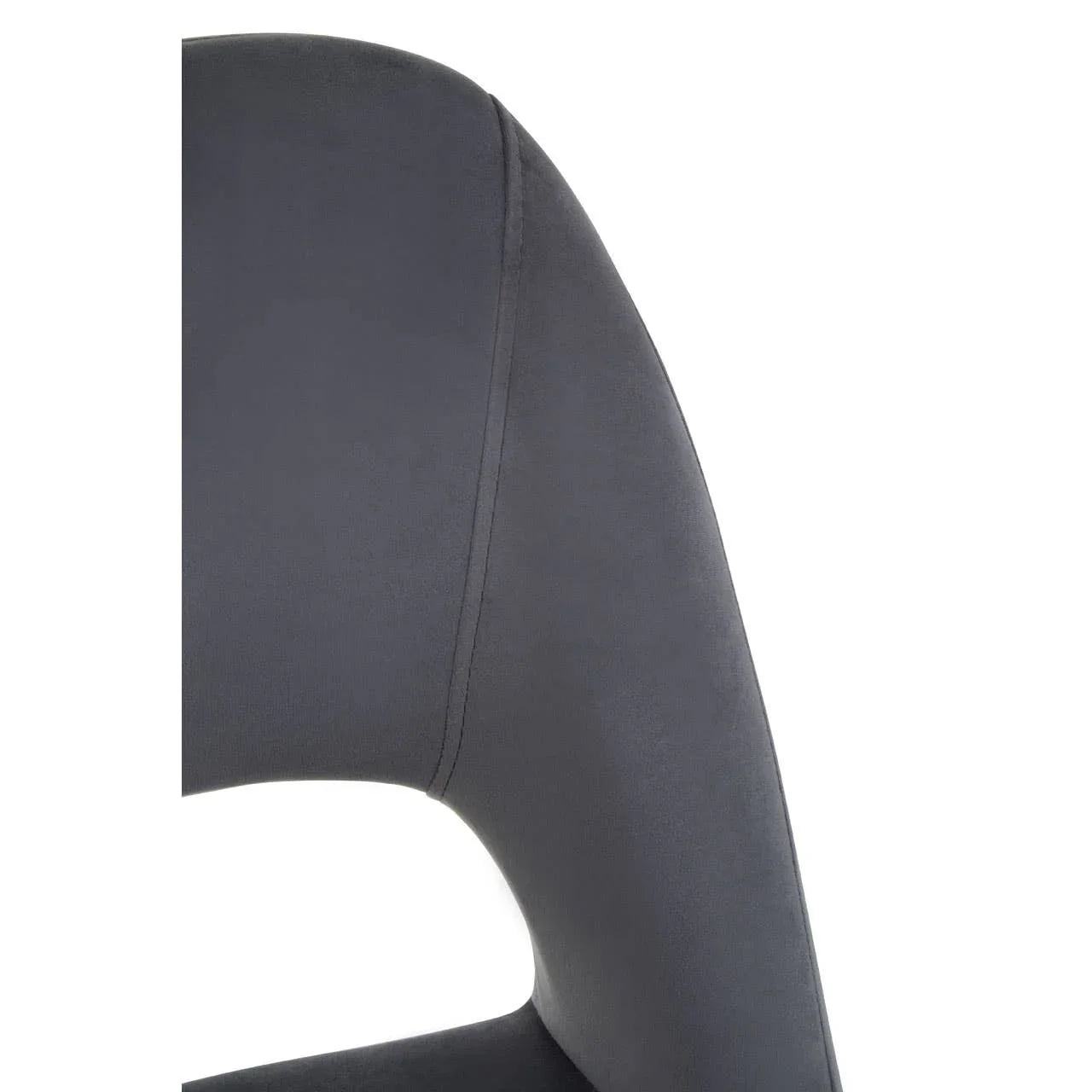 Luxe Grey Velvet Dining Chair