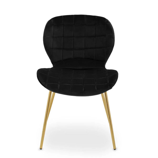 Luxe Black Velvet Dining Chair