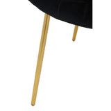Luxe Black Velvet Dining Chair