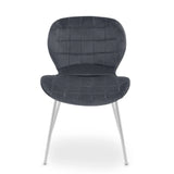 Luxe Grey Velvet Dining Chair