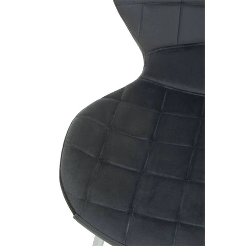 Luxe Grey Velvet Dining Chair