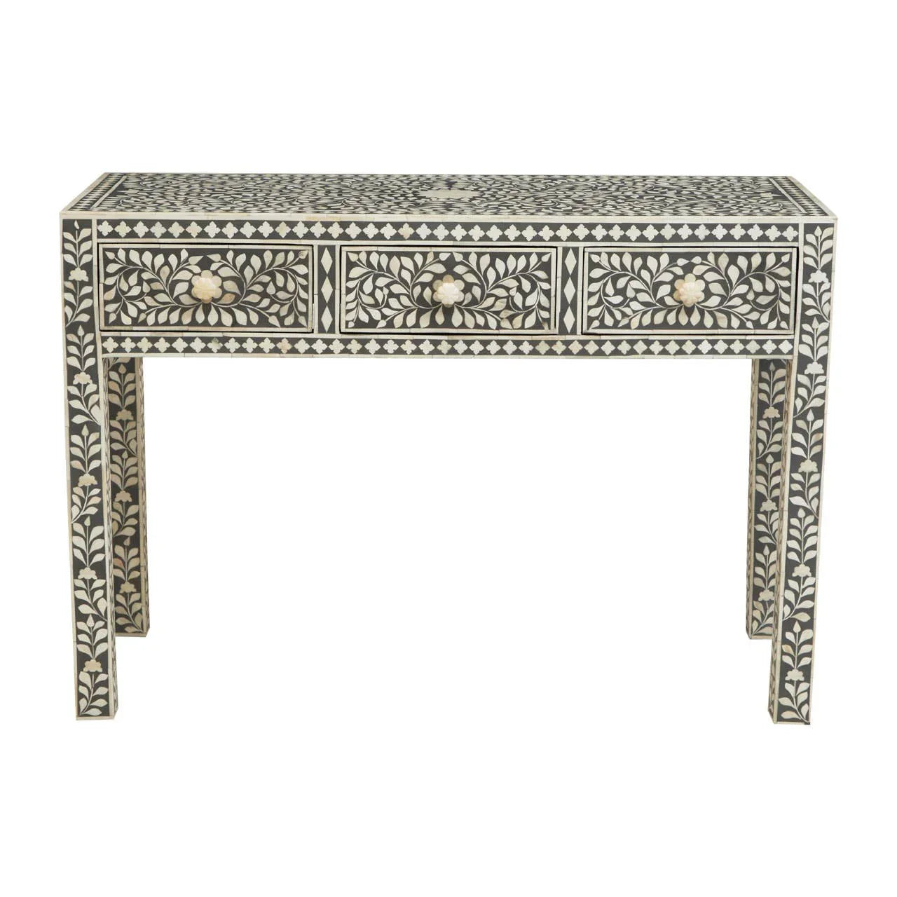 Bone Inlay Floral Desk