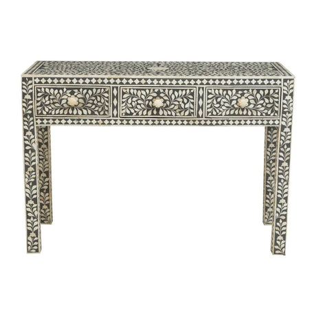 Bone Inlay Floral Desk