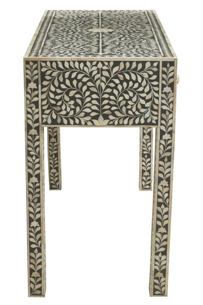 Bone Inlay Floral Desk